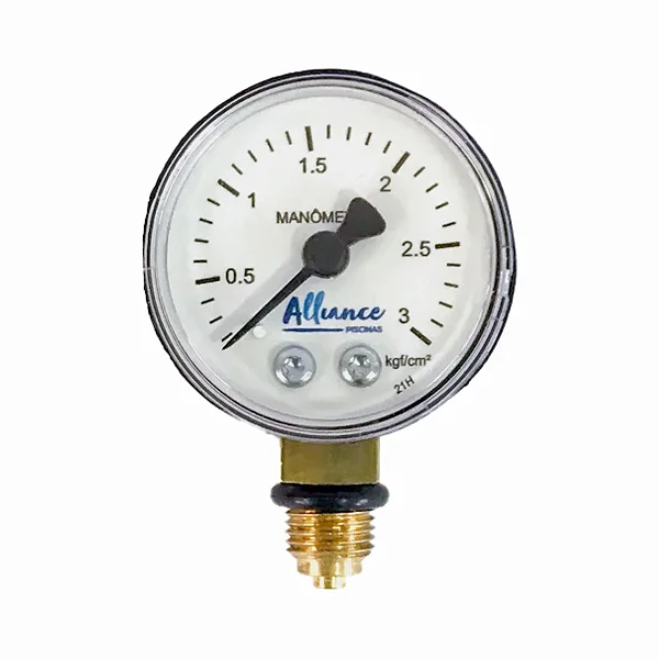 Manômetro para Filtro de Piscina Alliance 0 a 3 kgf/cm² Rosca 1/4"