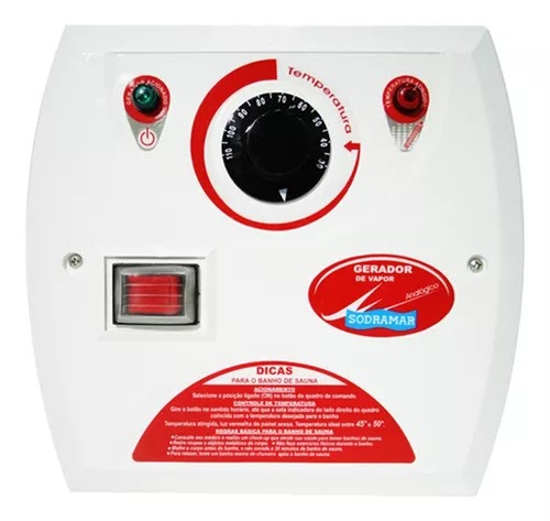 Comando Analógico (A) Sodramar para Sauna a Vapor Universal / Steam Inox
