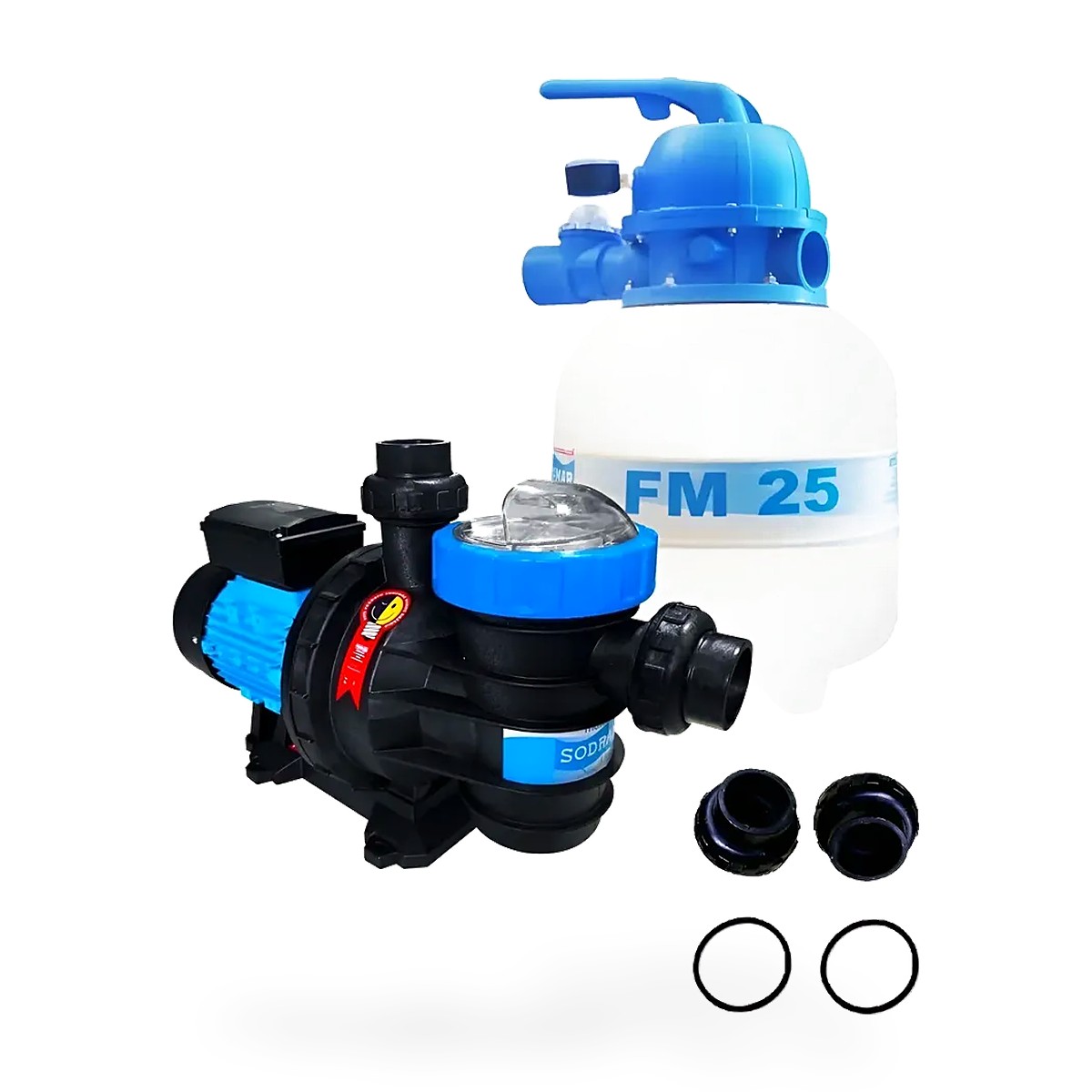 Kit Filtro Sodramar FM-25 + Bomba BMCP-25 1/4 cv Monofásica – até 19 mil litros