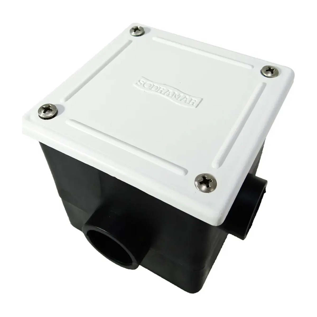 Caixa de Passagem Sodramar Base Quadrada com Tampa em ABS – Iluminação de Piscina – Caixa com 6 un.
