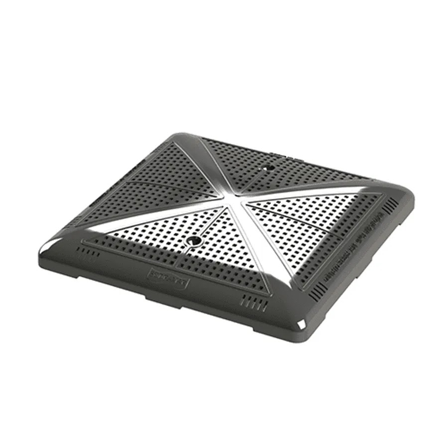 Tampa Prata Quadrada para Dreno de Fundo Sodramar – 15 m³/h – Caixa com 6 un.
